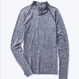 VICTORIA SECRET PINK SEAMLESS WORKOUT QUATER ZIP LONG SLEEVE SHIRT